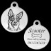 Australian Cattle Dog Engraved 31mm Large Round Pet Dog ID Tag